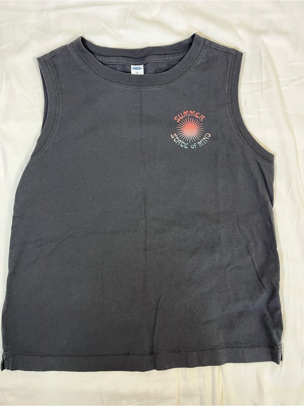 Old Navy Vintage Style Cotton Tank Top Charcoal Gray Women’s XS Summer